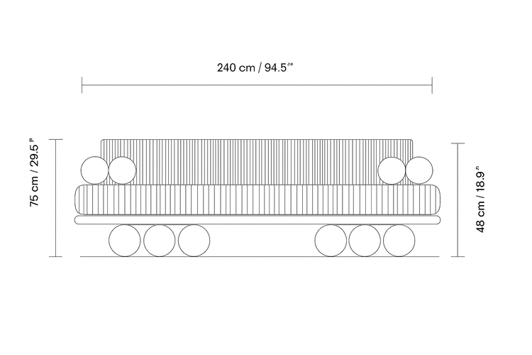 Luxury sofa in woven bronze fabric from Hekla Property’s Lustra Collection.