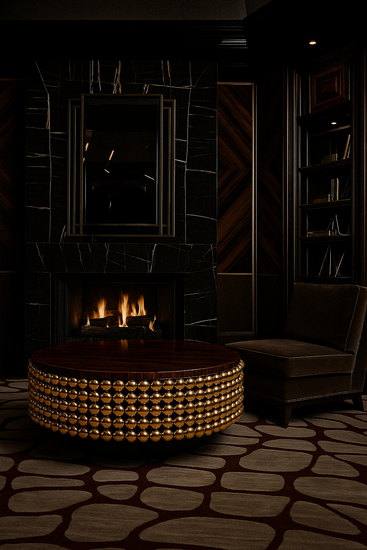 Hekla Property Lustra Collection coffee table product photography for luxury interiors.