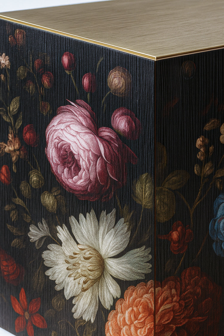 Ash veneer with UV-printed artwork