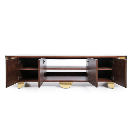 High-end walnut sideboard inspired by 1930s design