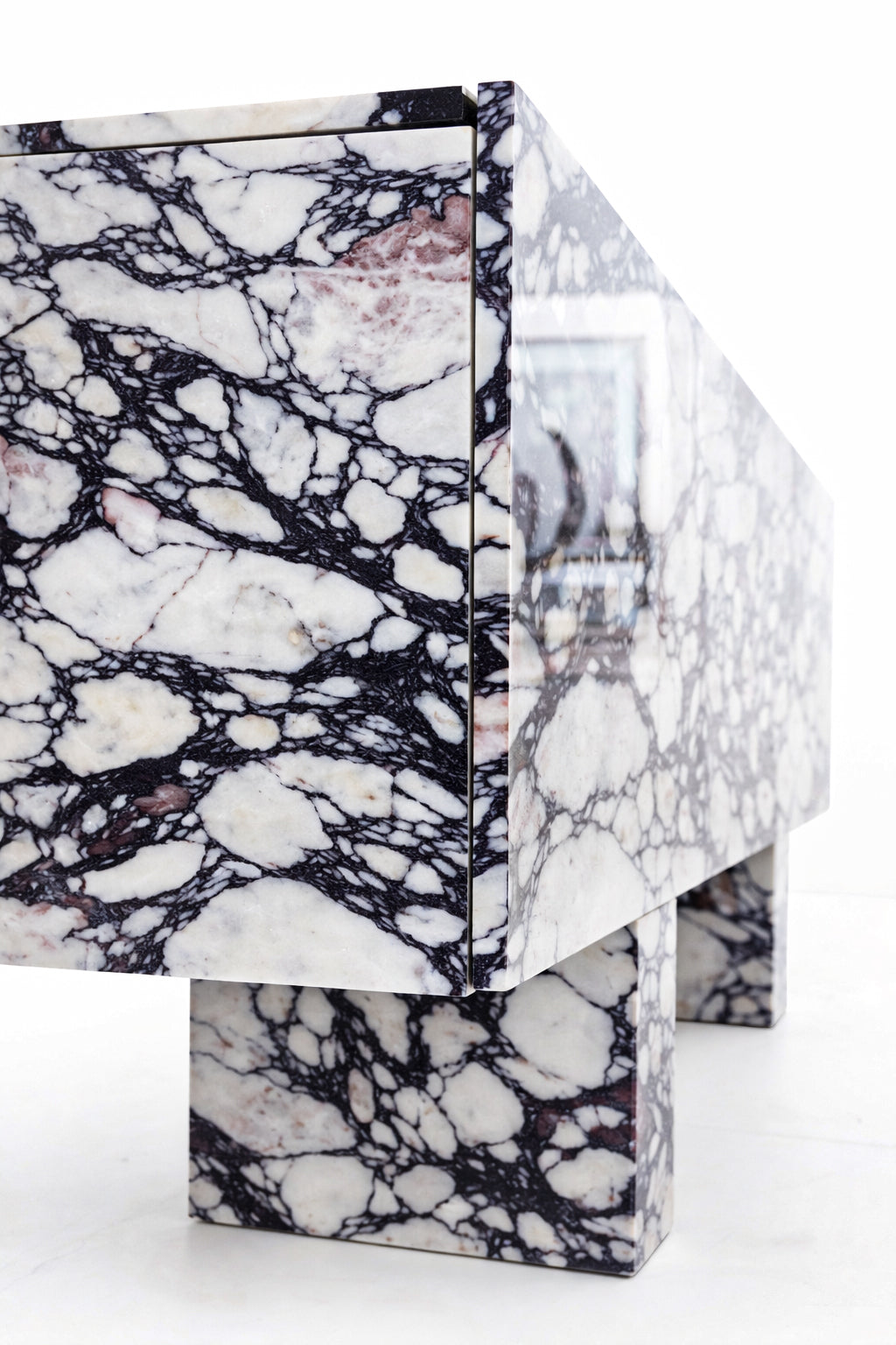 Hekla Property Sirens credenza in purple veined marble