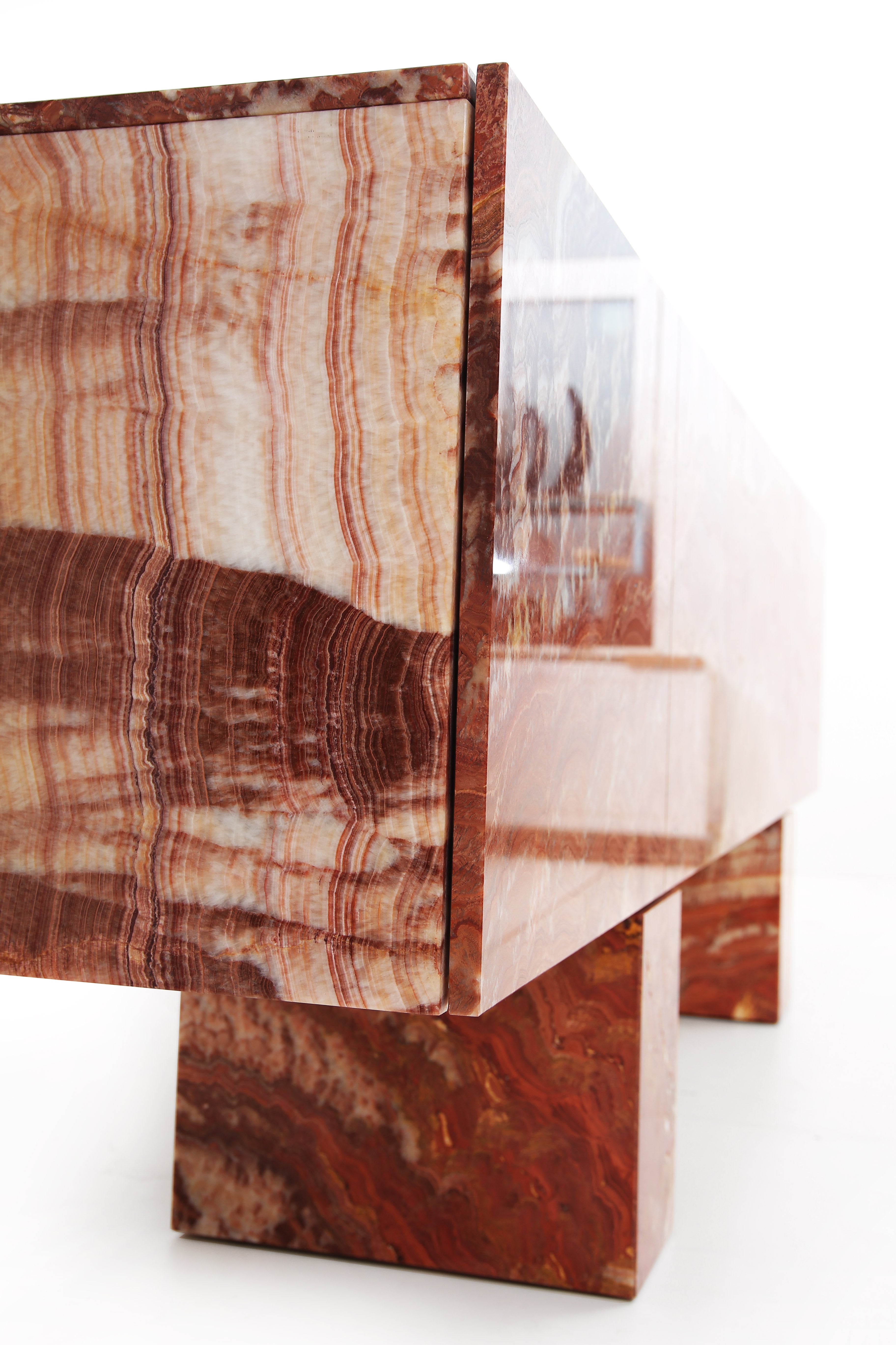 Contemporary onyx sideboard with Greek mythology inspiration