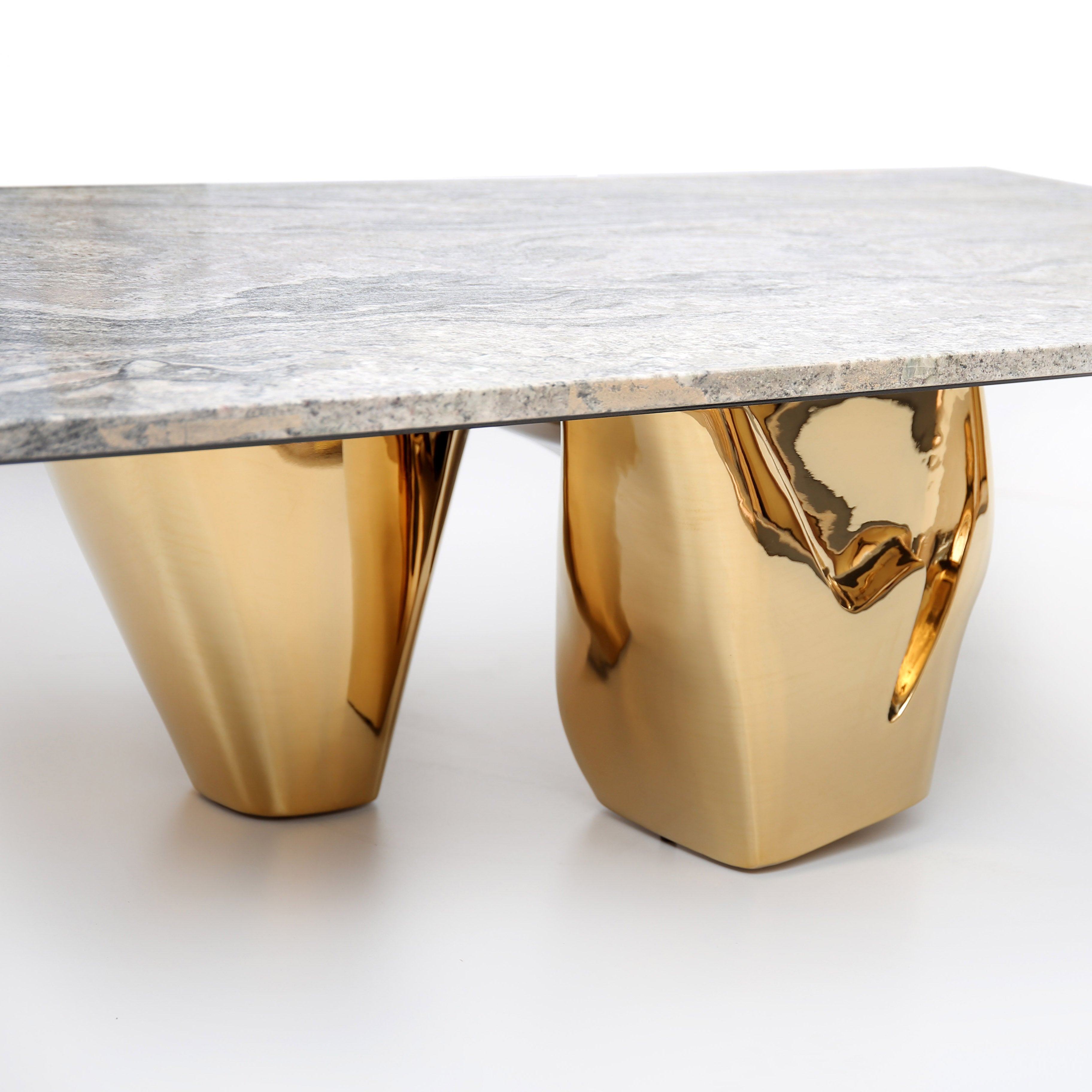 Artistic handmade coffee table inspired by Icelandic volcano design.