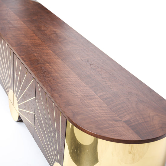 Luxury Art Deco furniture in American walnut veneer