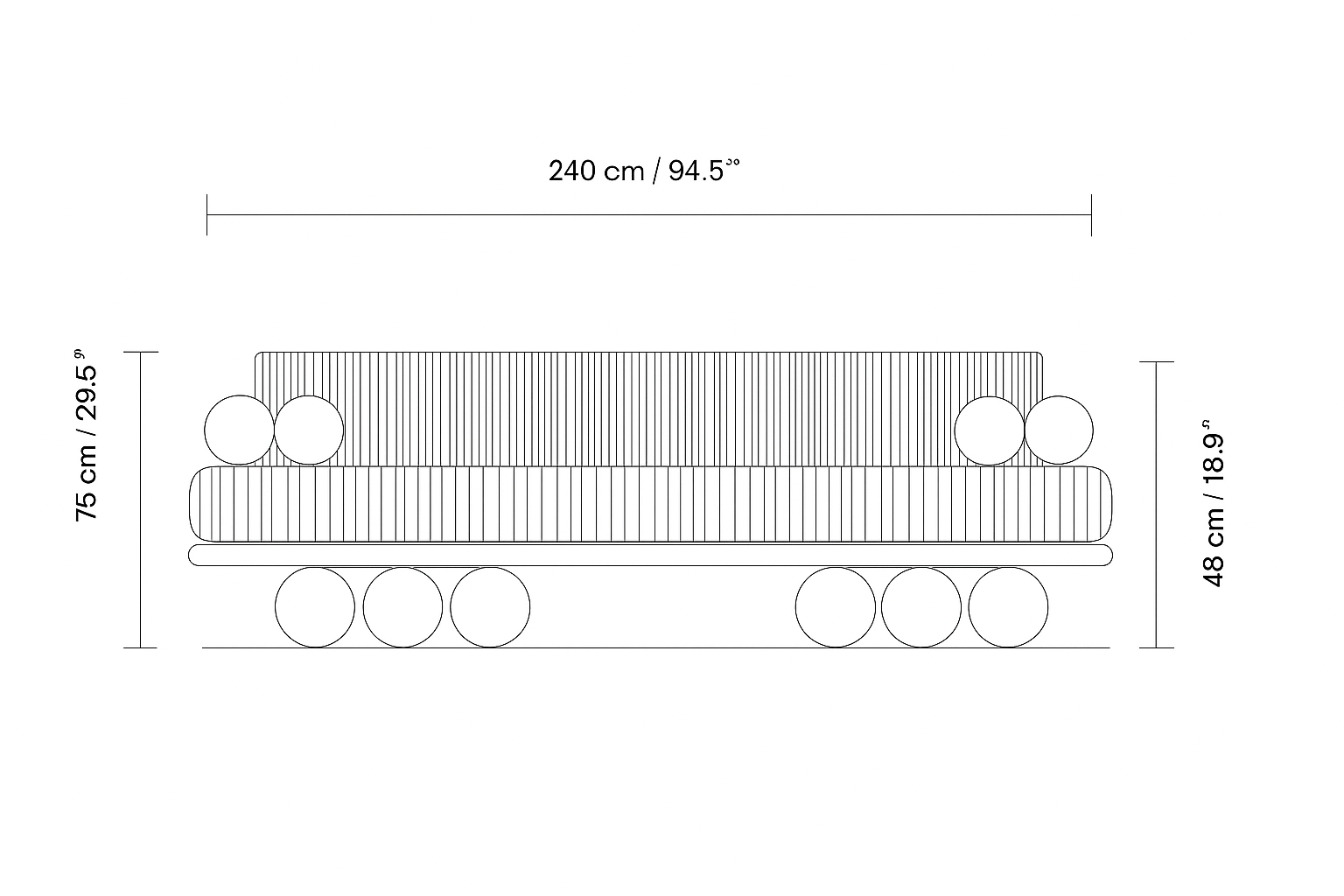 Luxury sofa in woven bronze fabric from Hekla Property’s Lustra Collection.