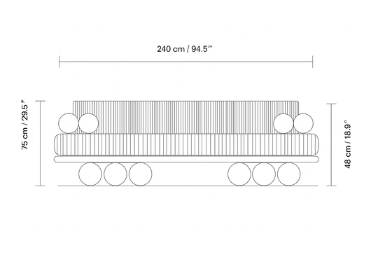 Luxury sofa in woven bronze fabric from Hekla Property’s Lustra Collection.