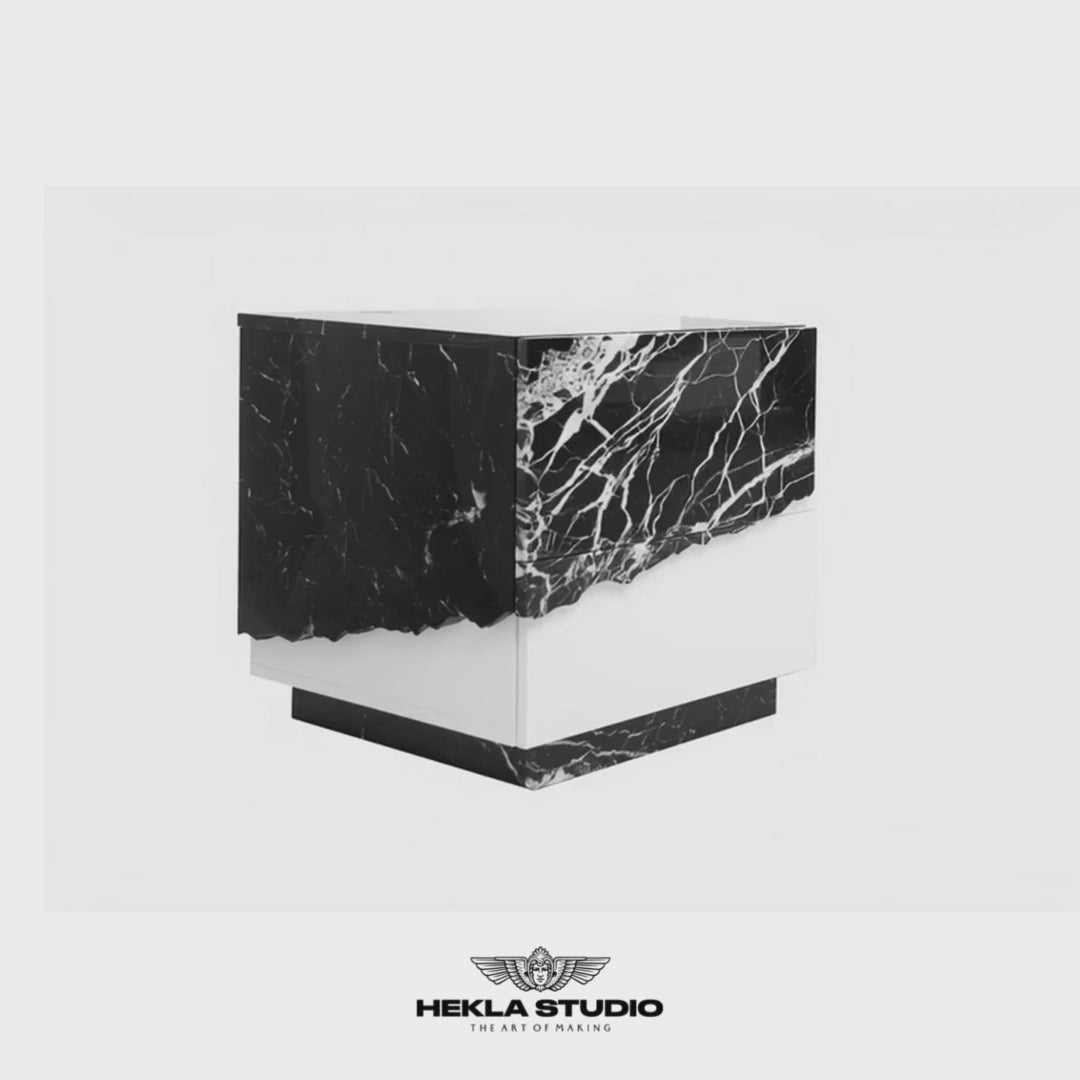 Gullfoss Collection nightstand – two push-to-open drawers